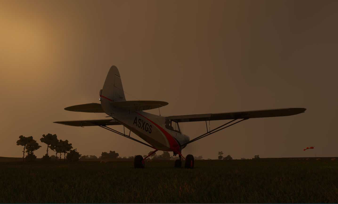 At Lundy Airfield in bad weather.