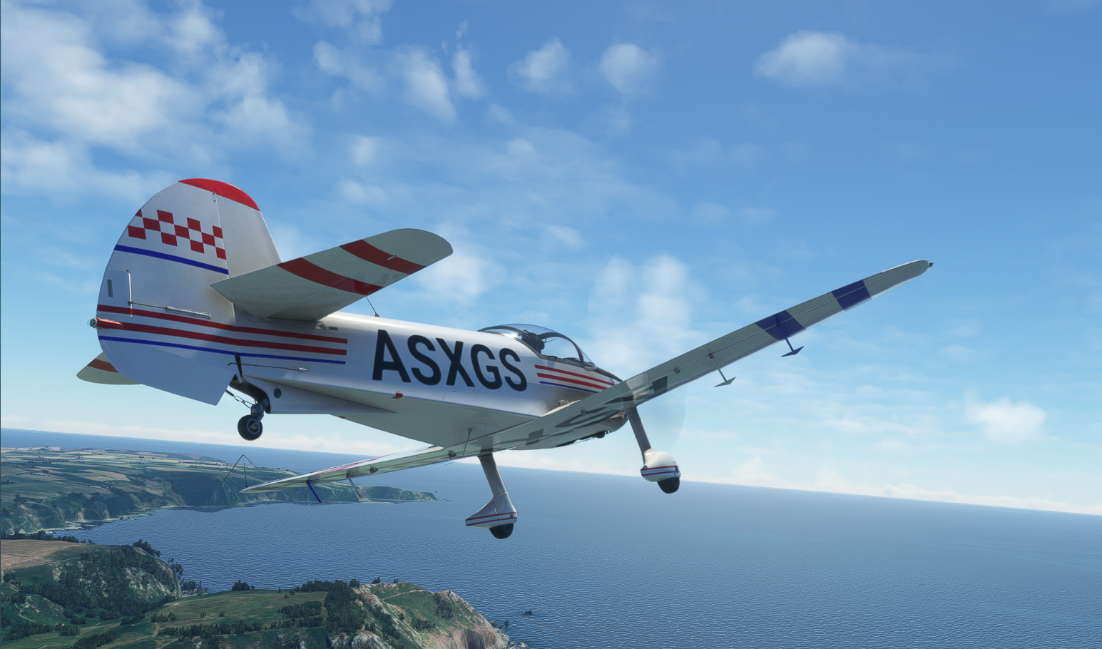 Over the cliffs at Bolt Head Airfield.