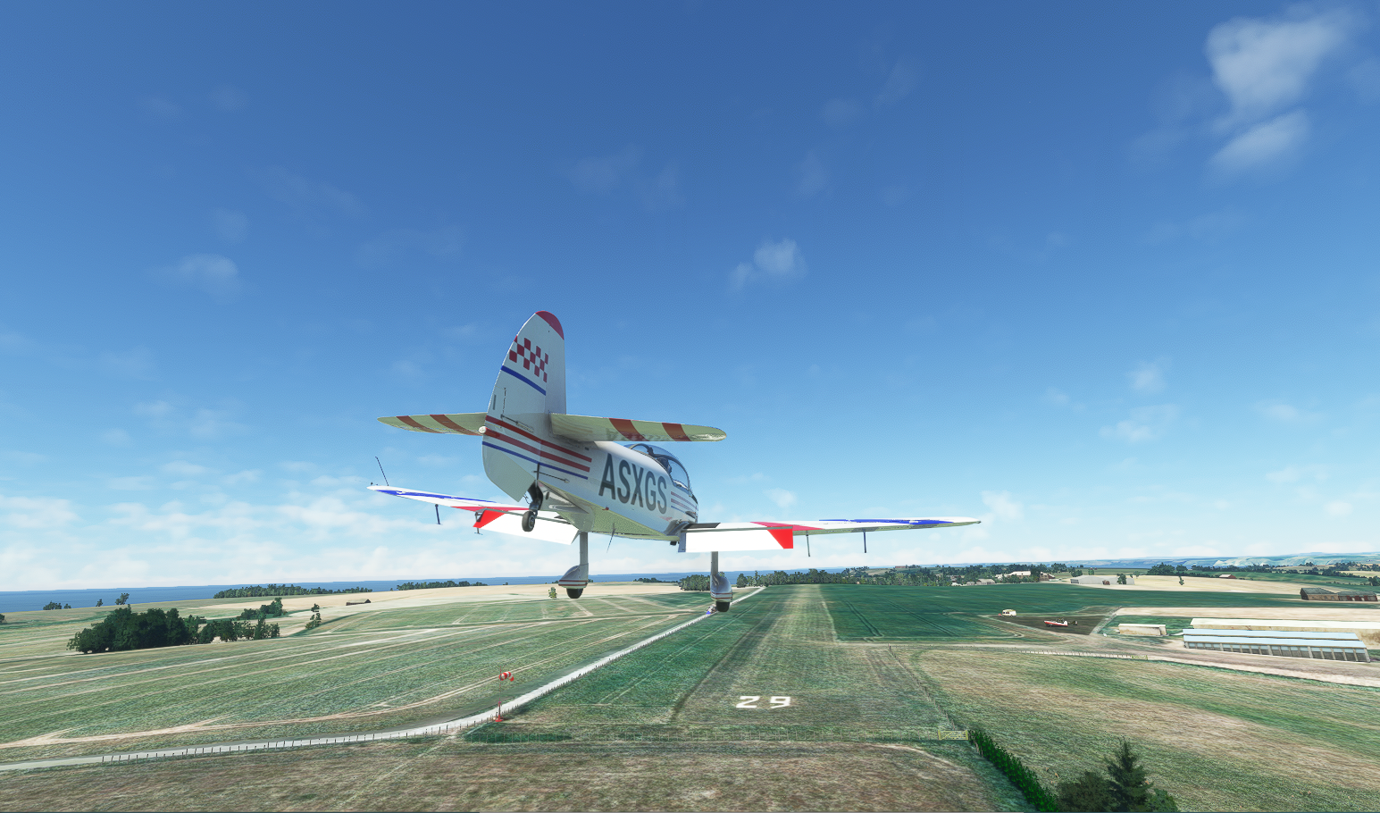 Salcombe Airport approach.